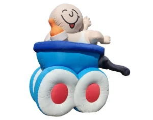 Opblaasfiguur Baby in kinderwagen BSH Partyservice